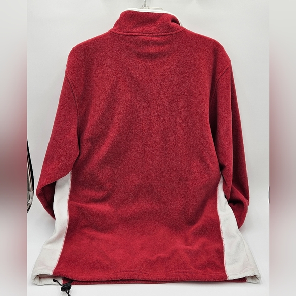 Vintage NCAA Red OU Oklahoma Sooners 1/4 Zip Pullover Fleece 2 Pocket Men's M - Picture 2 of 13